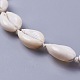 Collane di perle intrecciate di conchiglie di ciprea NJEW-WH0003-01-2