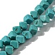 Gefärbten Synthesetürkisfarbenen Perlen Stränge G-G075-C02-02-1