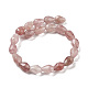 Chapelets de perles aux fraises en quartz naturel G-P520-B11-01-3