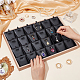 24-Slot Imitation Leather Cover with Wood Necklace Display Trays NDIS-WH0003-011-3