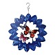 Butterfly Iron Wind Chime HJEW-H059-01B-1