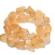 Hilos de perlas de citrina naturales crudos ásperos G-K202-17B-5