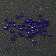 多面カットダブルコーンイミテーションクリスタルガラスビーズ  藤紫色  直径約4mm  厚さ3.5mm  穴：1mm X-G22QS072-5