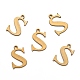 304 Stainless Steel Alphabet Charms STAS-H122-S-AB-2