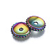 Rack Plating Rainbow Color Alloy Beads PALLOY-S180-355-3