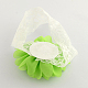 Élastiques dentelle bébé accessoires pour cheveux bandeaux mignons avec fleurs en tissu OHAR-Q002-09F-2