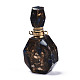 Colgantes de botellas de perfume que se pueden abrir de pirita sintética y jaspe imperial ensamblados G-R481-14D-1