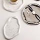 Fingerinspire cloud portagioie piatto con puntini di inchiostro decor display vassoio piatto per gioielli vassoio portaoggetti irregolare in ceramica da 7.6x5.3x0.6 pollice per orecchini AJEW-WH0326-62-6