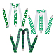 CHGCRAFT 3Pcs 3 Style Adjustable Polyester Y-Shaped Heavy Duty Suspenders AJEW-CA0003-03-1