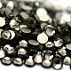 フラットバックガラスラインストーン  グレードA  バックメッキ  多面カット  半円  ブラックダイヤモンド  3~3.2mm  約1440個/袋 RGLA-C002-SS12-215-1