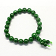 Buddha Meditation gelbe Jade Perlen Stretch-Armbänder BJEW-R041-8mm-02-1