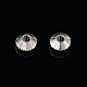 Perles d'espacement bicône en laiton plaqué couleur argent X-KK-EC008-S-NF-2