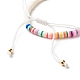 Ensemble de bracelets extensibles en perles heishi en argile polymère faits à la main BJEW-JB07349-01-7