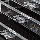 3 compartiments boîtes de rangement de bijoux en plastique OBOX-O002-05-3