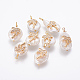Colgantes naturales de perlas cultivadas de agua dulce PEAR-F014-01G-D-1