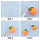 Sunnyclue diy kits de fabricación de pendientes colgantes con tema de frutas DIY-SC0001-16-4
