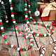 サニークルーDIYクリスマスデコレーション作成キット  クリスマスツリーとトナカイとスノーフレークウッドのペンダントと丸いビーズを含む  ジュートコード  ミックスカラー DIY-SC0019-41-4