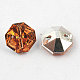 2-Hoyo botones de octágono de acrílico Diamante de imitación de Taiwán BUTT-F016-13mm-37-2