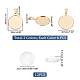 Kit de fabrication de pendentif plat rond unicraftale diy dôme blanc DIY-UN0004-48-3
