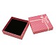 バレンタインデーの妻のギフトパッケージ厚紙のジュエリーセットボックス  正方形  スポンジで  ピンク  90x90x30mm X-CBOX-B002-4-2