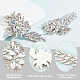 FINGERINSPIRE 2PCS Flower Crystal Applique Patch (Platinum DIY-FG0003-34-4