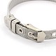 Unisex de moda 304 brazaletes de pulseras banda reloj de acero inoxidable BJEW-F065F-01-3
