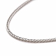 Rhodinierte Weizenketten-Halskette aus 925 Sterlingsilber für Damen X-STER-I021-04P-3