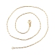 Ожерелье из латунных цепочек для женщин NJEW-P265-33G-3