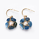 Natural Mixed Stone Dangle Earrings EJEW-JE02935-2