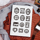 カスタムPVCプラスチッククリアスタンプ  DIYスクラップブッキング用  装飾的なフォトアルバム  カード作り  混合図形  160x110mm DIY-WH0618-0077-5