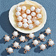 Breloques ronds de perles de coquillages PALLOY-AB00020-4