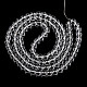 Chapelets de perles rondes en verre transparent peint DGLA-Q022-8mm-01-3