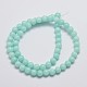 Chapelets de perles en jade de malaisie naturelle X-G-A146-6mm-B07-2