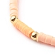 Bracelets extensibles perlés heishi en pâte polymère à la main BJEW-JB06142-01-3