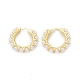Boucles d'oreilles créoles en perles d'imitation plastique EJEW-G340-01G-1