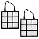 Short Plush Fabric Tote Bags ABAG-WH0024-03-1