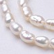 Fili di perle di perle d'acqua dolce coltivate naturali PEAR-P002-45-01-3