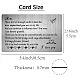 Rectángulo 201 tarjeta de cartera de transferencia térmica en blanco personalizada de acero inoxidable DIY-WH0252-017-2