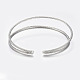 304 Stainless Steel Twisted Cuff Bangles BJEW-F305-05P-2