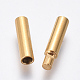 304ステンレススチール製バヨネットクラスプ  イオンプレーティング（ip）  コラム  ゴールドカラー  21x2.5mm  穴：2mm STAS-M274-005G-2