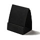 長方形の折りたたみ可能な紙のジュエリーディスプレイカード  イヤリング&ネックレスディスプレイ用ジュエリーオーガナイザーホルダー  ブラック  完成品：6.5x5.05x8.05cm  24.5x6.5x0.05cm  穴：1.5mm EDIS-E011-01B-4