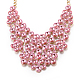 Fashion Women Jewelry Zinc Alloy Glass Rhinestone Bib Statement Choker Collar Necklaces NJEW-BB15116-C-3
