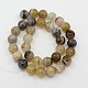 Natural Striped Agate/Banded Agate Beads Strands G-L013-10mm-02-2