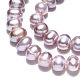 Fili di perle di perle d'acqua dolce coltivate naturali PEAR-N013-06N-5