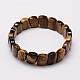 Faceted Natural Tiger Eye Beads Stretch Bracelets BJEW-E289-A03-2