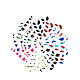 ネイルアート用品水転写ネイルシール  羽のデザイン  ミックスカラー  6.3x5.2センチメートル  20個/セット MRMJ-K010-18-1