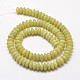 Rondelle Natural Olive Jade Beads Strands G-P109-09-2