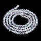 Electroplate Glass Beads Strands GLAA-H021-01B-AB01-5