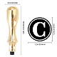 CRASPIRE 1Pc Golden Tone Brass Stamp Head DIY-CP0008-98I-2
