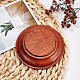 FINGERINSPIRE Nature Wood Display Base Round Orange Red Wooden Base 3.8x0.8 inch Wood Display Stand Wooden Pedestal for Figure Toy Model DIY Crafts Display or Home Decoration AJEW-WH0251-18-6